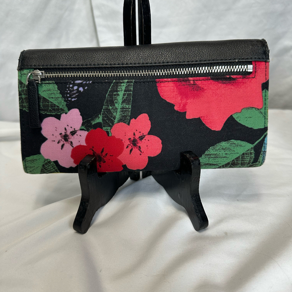 Vera Bradley Large Wallet with PU Leather Fold Over and Havan Rose Print - Picture 6 of 12